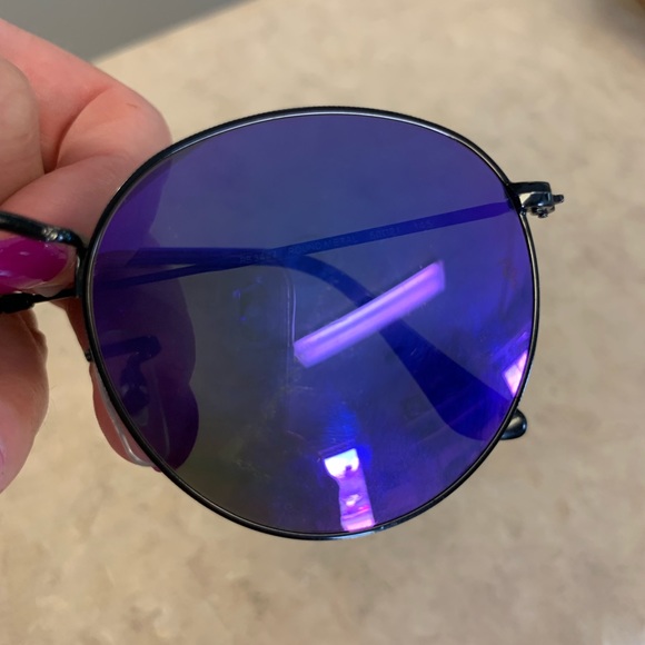 RAY BAN custom made black frame with purple lenses - Picture 5 of 8